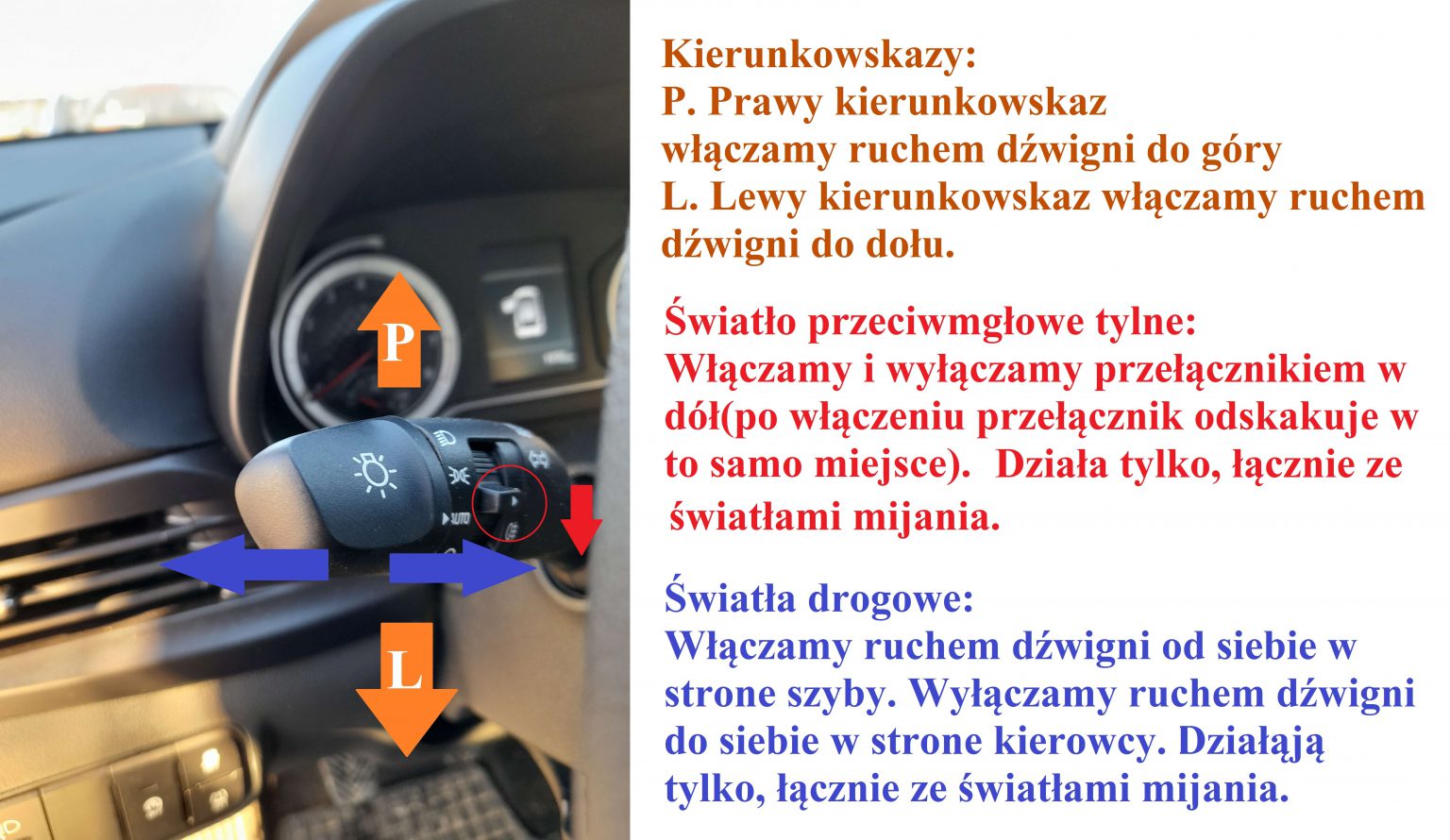 Obsługa samochodu Hyundai I20 Kierunkowskaz Rzeszów